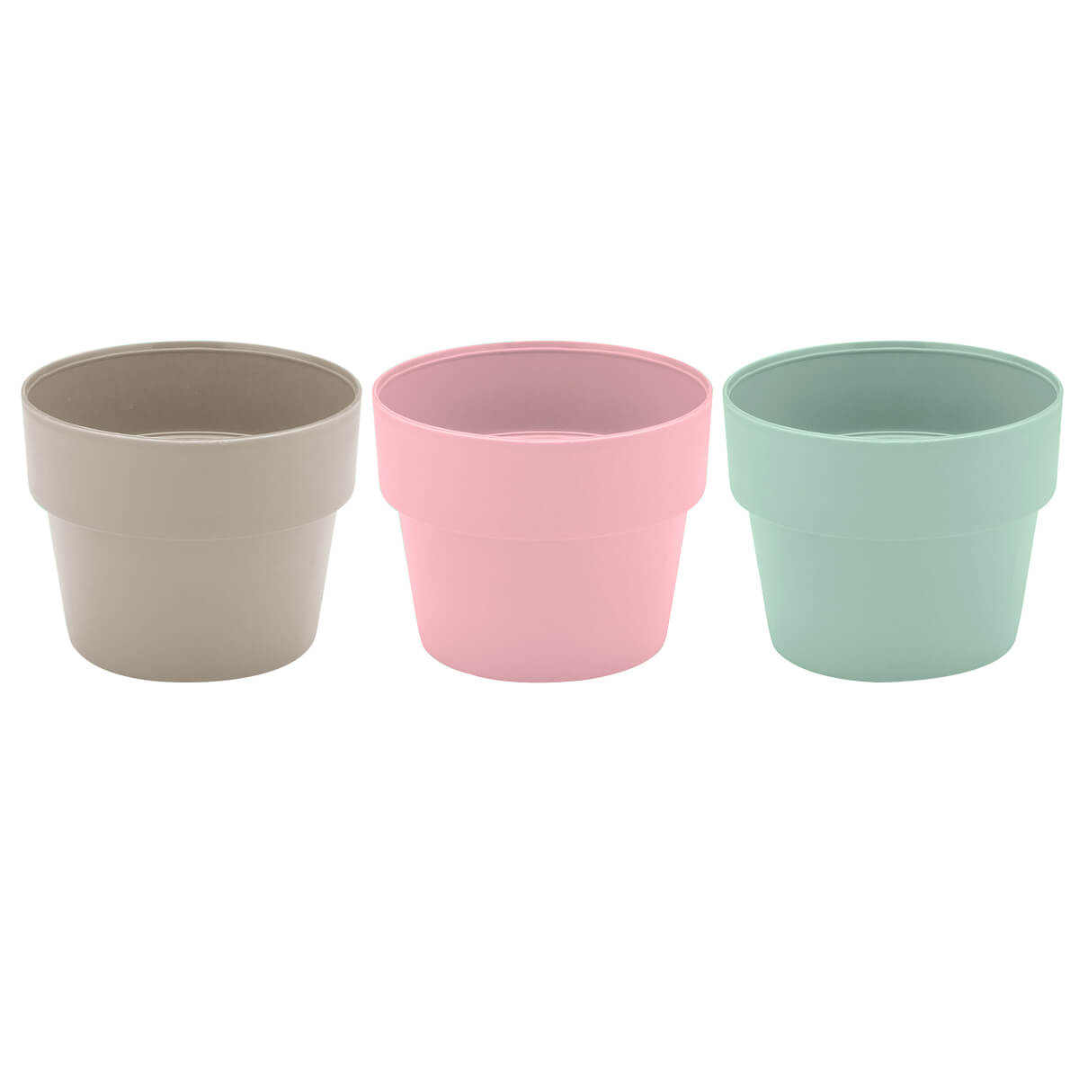 Conjunto 3 Vasos De Flores Para Sala Vaso De Flor Pequeno Rosa Bege Verde