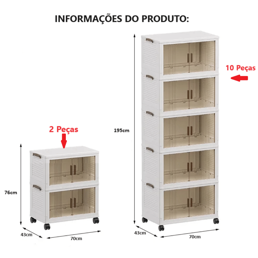 Caixas Organizadoras 12 Peças